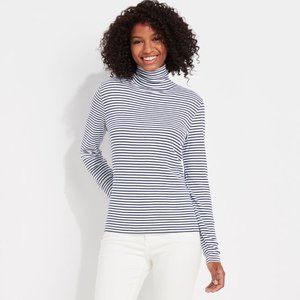 NWT Vineyard Vines simple striped turtleneck, navy blue and white, small